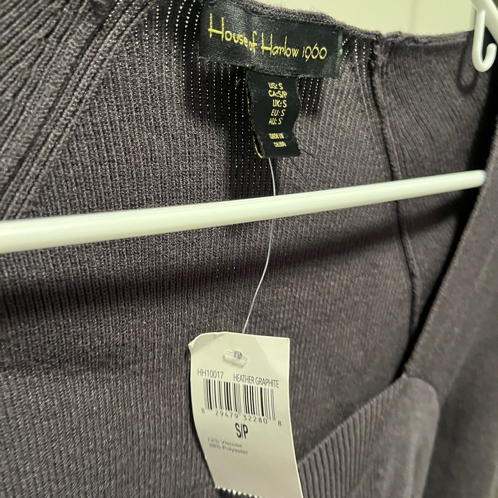 House of Harlow 1960 Heather Graphite Sweater - Picture 3 of 5